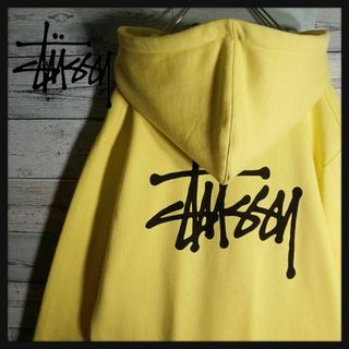 ステューシー(STUSSY)の【ビッグサイズ】ステューシー☆バックビッグロゴ入りパーカー 希少カラー 即完売(パーカー)