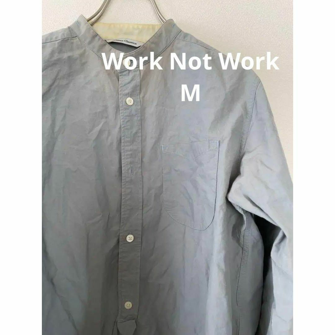 WORK NOT WORK(ワークノットワーク)のWork Not Work ワークノットワーク 長袖 ノーカラーシャツ グレー系 メンズのトップス(シャツ)の商品写真