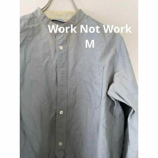 ワークノットワーク(WORK NOT WORK)のWork Not Work ワークノットワーク 長袖 ノーカラーシャツ グレー系(シャツ)
