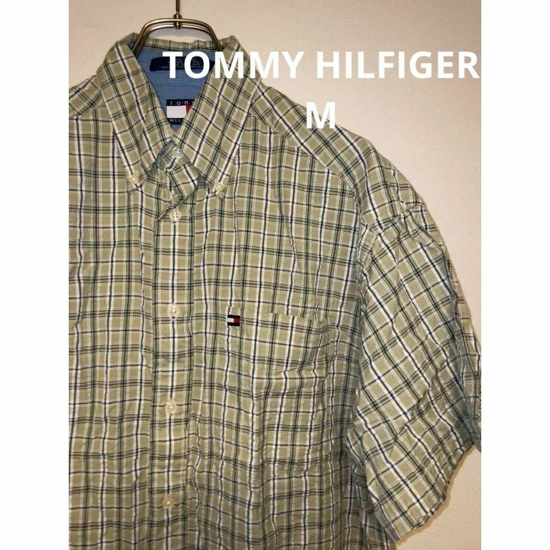 TOMMY HILFIGER(トミーヒルフィガー)のTOMMY HILFIGER トミーヒルフィガー 半袖シャツ チェック ゆるダボ メンズのトップス(Tシャツ/カットソー(半袖/袖なし))の商品写真