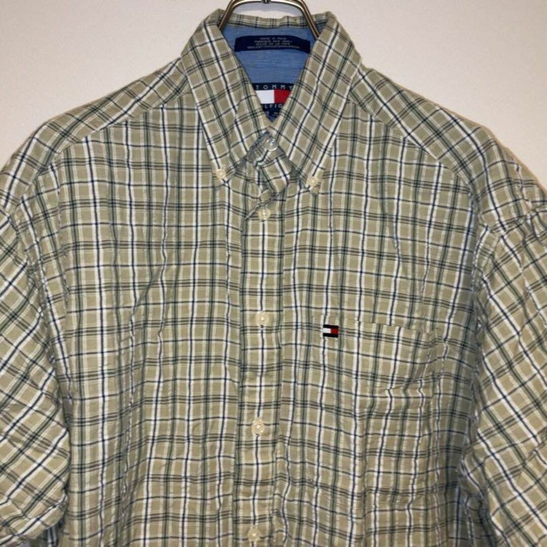 TOMMY HILFIGER(トミーヒルフィガー)のTOMMY HILFIGER トミーヒルフィガー 半袖シャツ チェック ゆるダボ メンズのトップス(Tシャツ/カットソー(半袖/袖なし))の商品写真