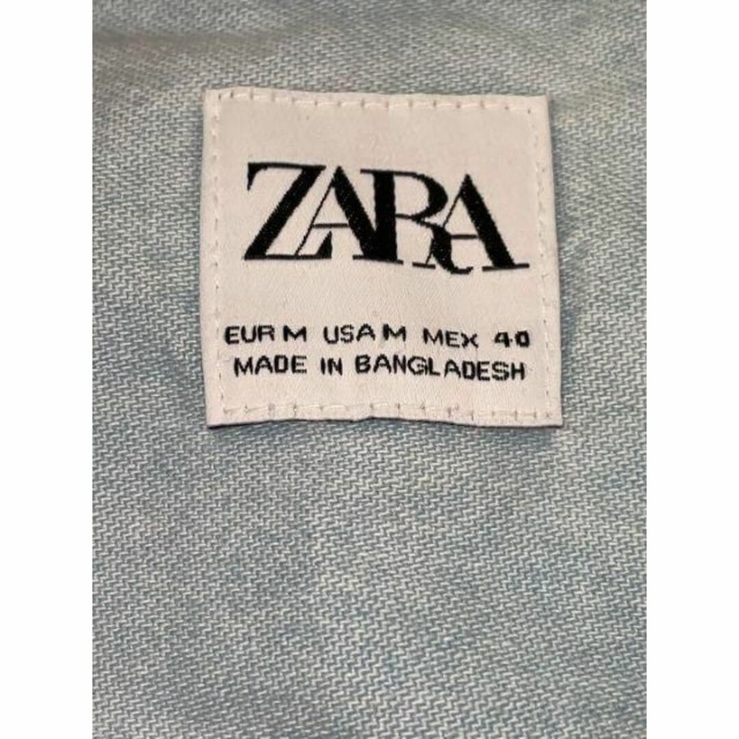 ZARA(ザラ)のZARA ザラ シャツ ライトブルー コットン ジーンズ ヴィンテージ メンズ メンズのトップス(シャツ)の商品写真