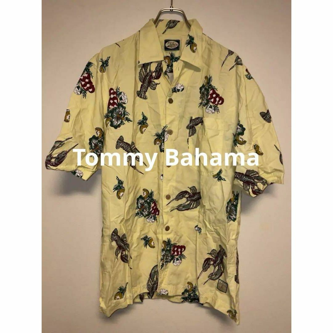 Tommy Bahama トミーバハマ アロハシャツ クリーム色 ヴィンテージ メンズのトップス(Tシャツ/カットソー(半袖/袖なし))の商品写真