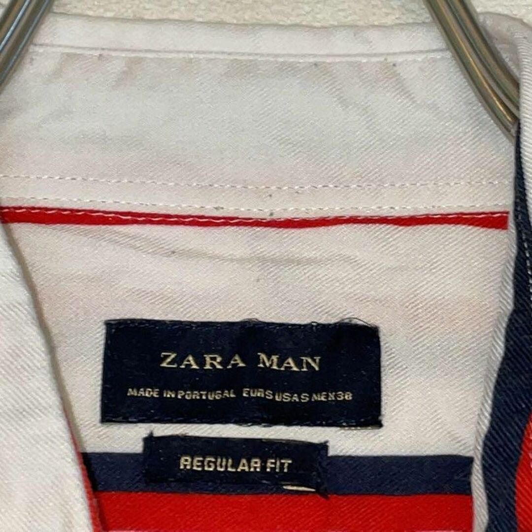 ZARA(ザラ)のZARA MAN ザラ マン 長袖 ストレッチシャツ ホワイト USA Sサイズ メンズのトップス(シャツ)の商品写真