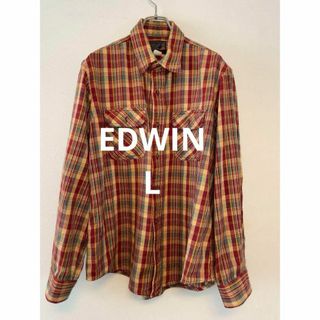 エドウィン(EDWIN)のオールド EDWIN エドウィン 長袖 BDシャツ チェック 90's サイズL(シャツ)