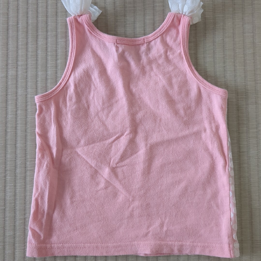 子供服　ノースリーブ　タンクトップ　90 キッズ/ベビー/マタニティのキッズ服女の子用(90cm~)(Tシャツ/カットソー)の商品写真