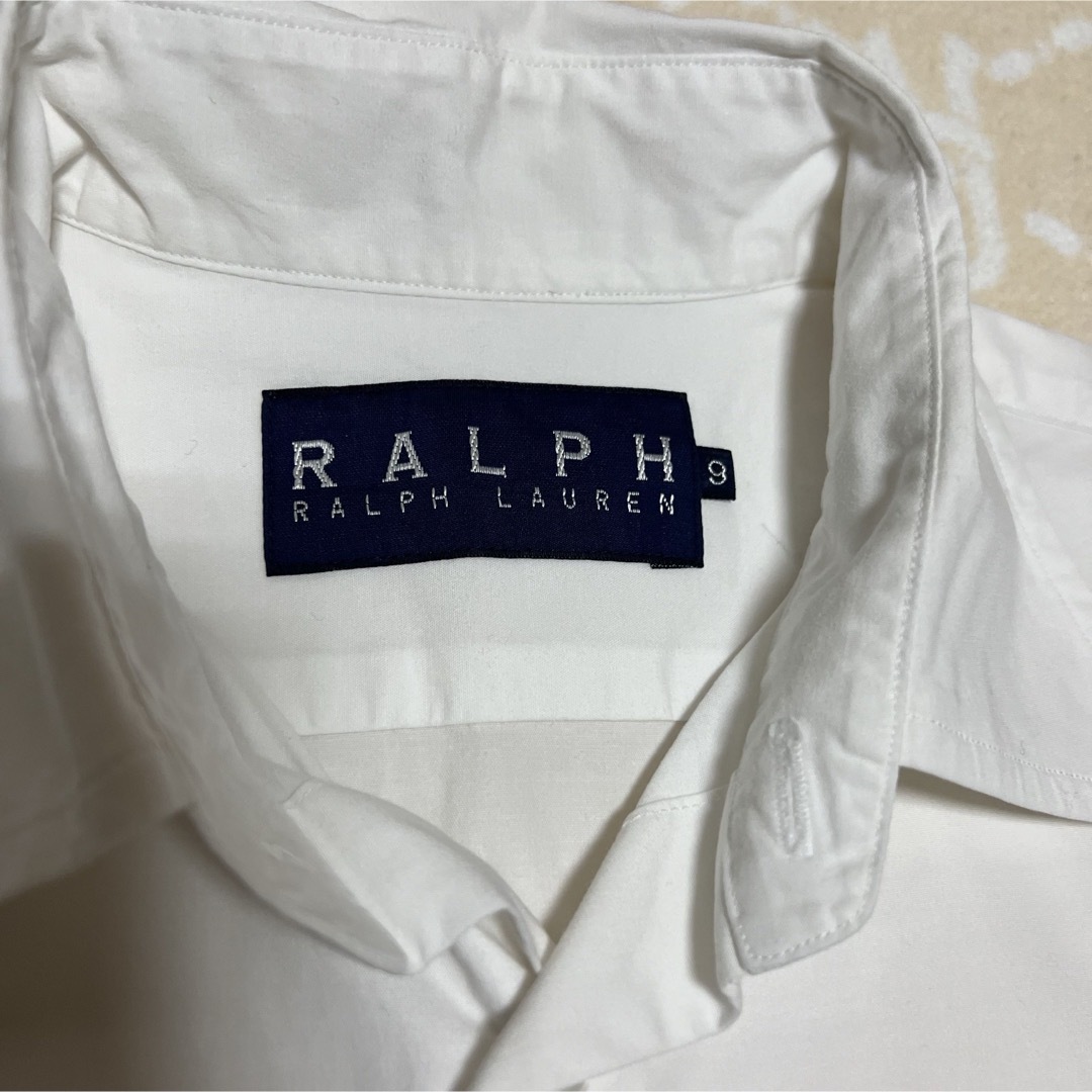 Ralph Lauren(ラルフローレン)のラルフローレン　半袖シャツ　白　9号  レディースのトップス(シャツ/ブラウス(半袖/袖なし))の商品写真