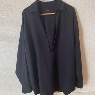 コモリ(COMOLI)のcomoli 22aw ウールビエラスキッパーシャツ ネイビー　サイズ3(シャツ)