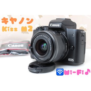 キヤノン(Canon)の美品★Canon EOS Kiss M2★最新機種♪4K＆自撮り＆wifi搭載♪(ミラーレス一眼)