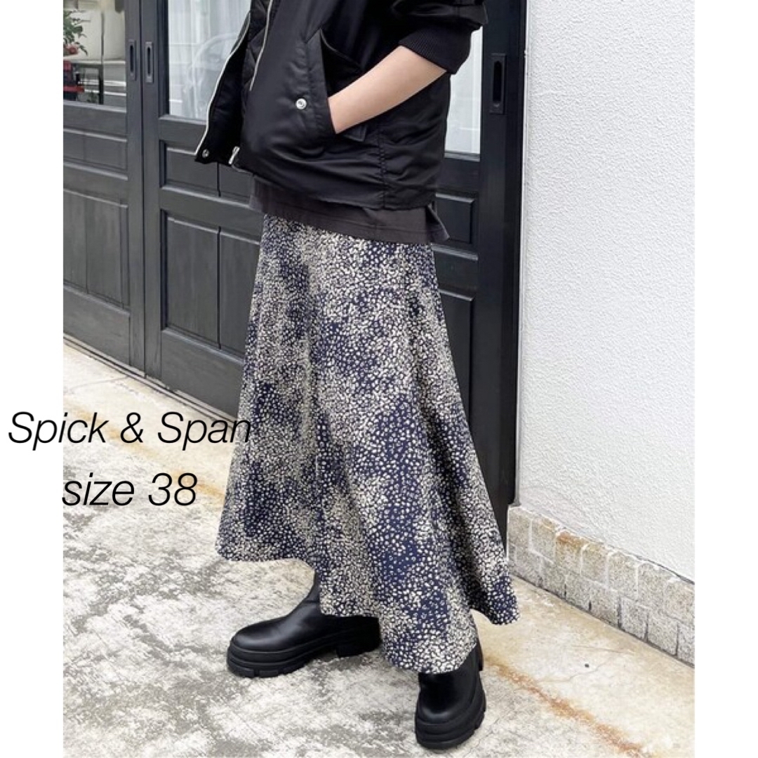 【Spick & Span】極美品★レオパードドットフレアスカート