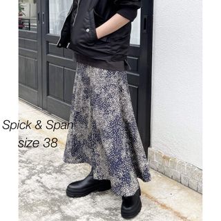 スピックアンドスパン(Spick & Span)の【Spick & Span】極美品★レオパードドットフレアスカート(ロングスカート)