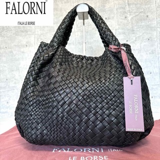 ファロルニ(FALORNI)の専用品 FALORNI イントレチャート 黒 ハンドバッグ定価198,000円(ハンドバッグ)