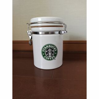 スターバックス 陶器キャニスター コーヒー豆保存容器(収納/キッチン雑貨)