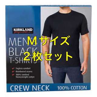 カークランド(KIRKLAND)のコストコ　カークランド  メンズ黒Tシャツ Mサイズ 2枚セット(Tシャツ/カットソー(半袖/袖なし))