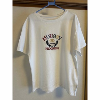 美品　マウジー moussy ロゴ刺繍　Tシャツ
