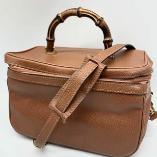 グッチ(Gucci)の【希少・美品✨】グッチ ショルダーバッグ メイクボックス ハンドバッグ バンブー(ハンドバッグ)