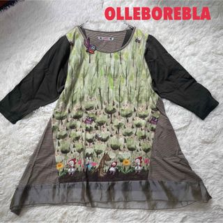 アルベロベロ(ALBEROBELLO)の【美品】OLLEBOREBLA アルベロベロ チュニック 豚さん 赤ずきん 緑(チュニック)