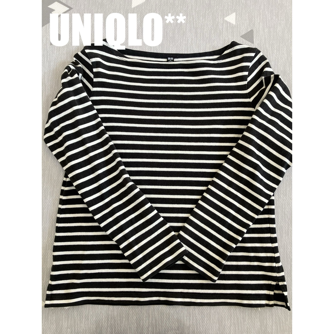 UNIQLO(ユニクロ)のUNIQLO＊MボーダーロンT レディースのトップス(Tシャツ(長袖/七分))の商品写真