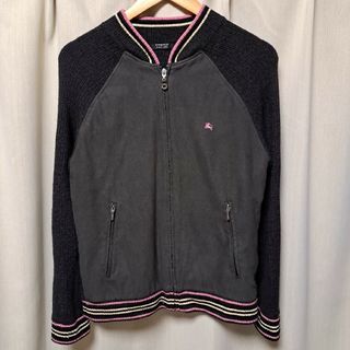 バーバリーブラックレーベル(BURBERRY BLACK LABEL)のBURBERRY BLACK LABEL ジップアップ ウールニットカーディガン(ニット/セーター)