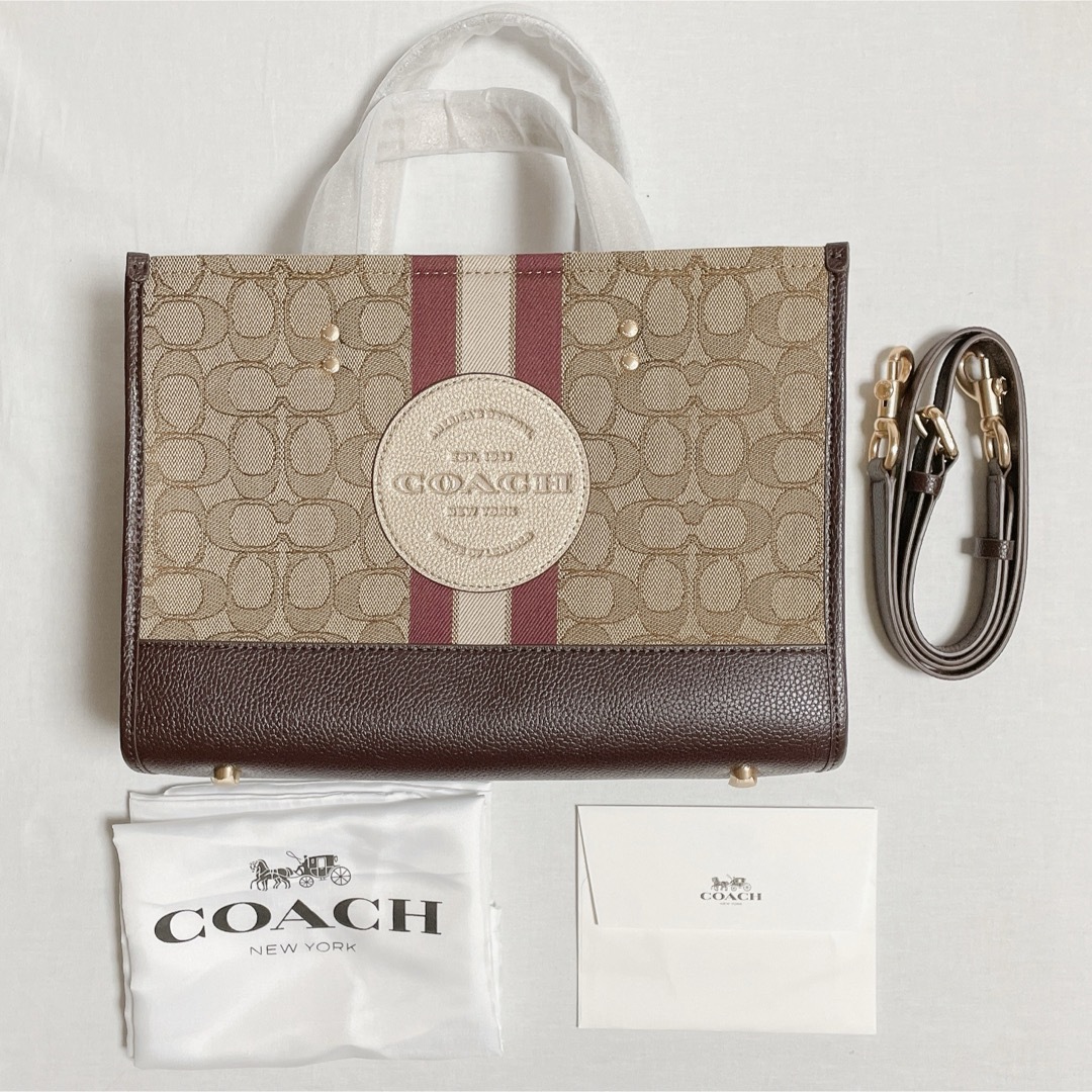 COACH ショルダー トートバッグ デンプシー シグネチャー ブラウン