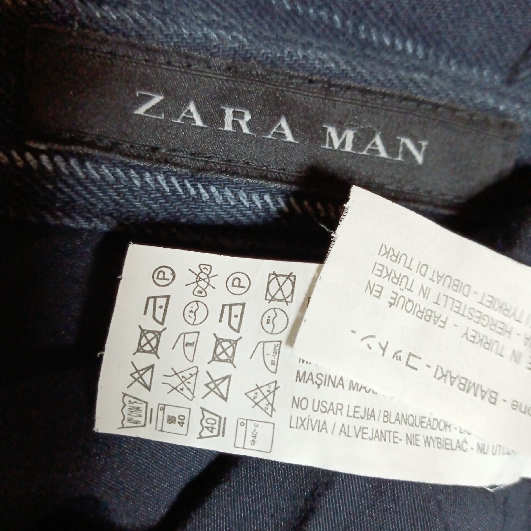 ZARA(ザラ)の美品 42 ザラマン アンクルパンツ ソフトデニム ストライプ メンズのパンツ(デニム/ジーンズ)の商品写真