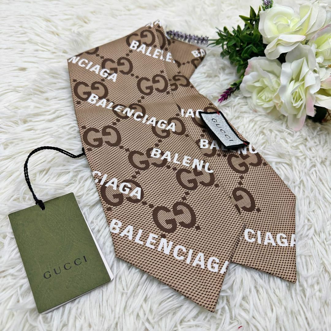 新品 入手困難★GUCCI BALENCIAGA スカーフ シルク ハッカー