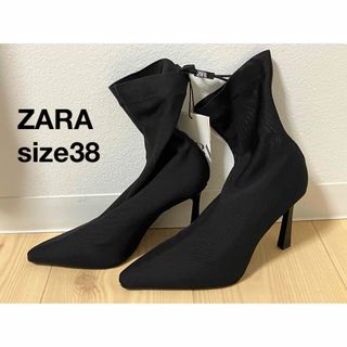 ザラ(ZARA)のZARA ハイヒール　メッシュ　アンクルブーツ(ハイヒール/パンプス)