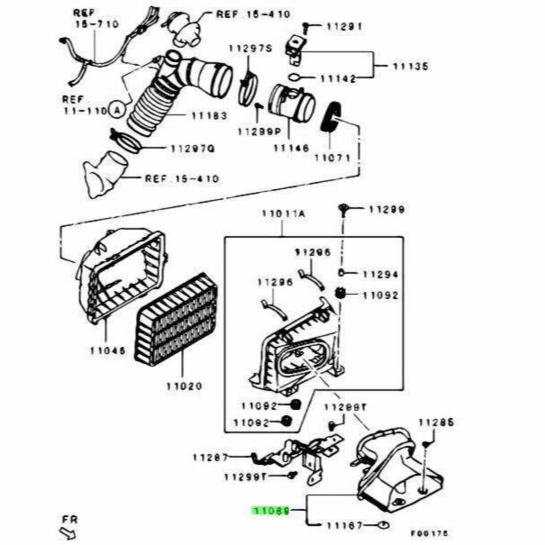 三菱(ミツビシ)のミツビシ ランサーエボリューション CZ4Aダクト エア クリーナ インテーク 自動車/バイクの自動車(車種別パーツ)の商品写真