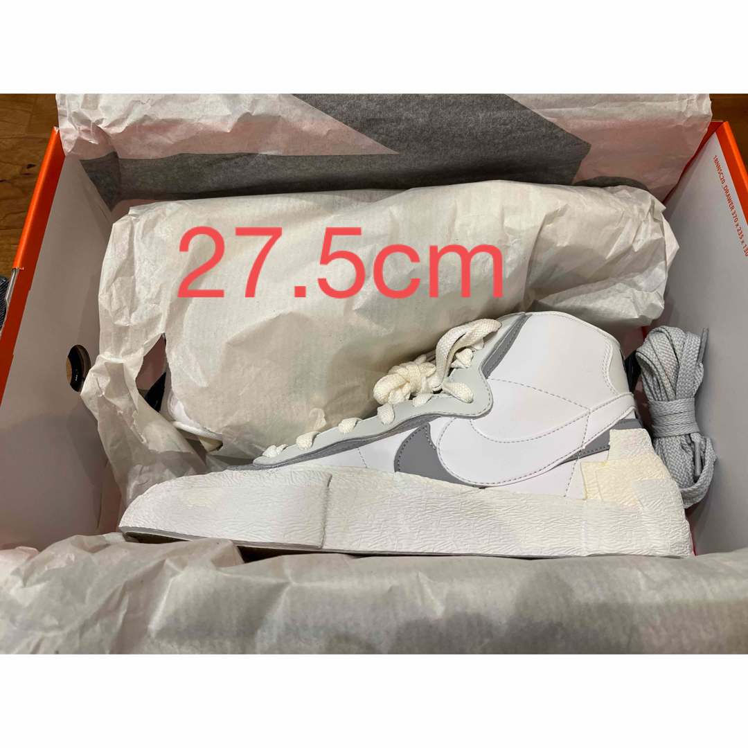 sacai × NIKE BLAZER MID WHITE WOLF GREY