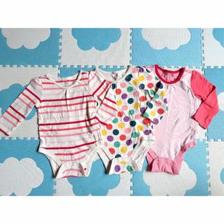 ベビーギャップ(babyGAP)のサイズ80　GAP　ロンパース　3枚セット　柄(ロンパース)