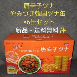 旨辛！やみつき韓国ツナ缶【唐辛子ツナ】100g × 6缶(缶詰/瓶詰)