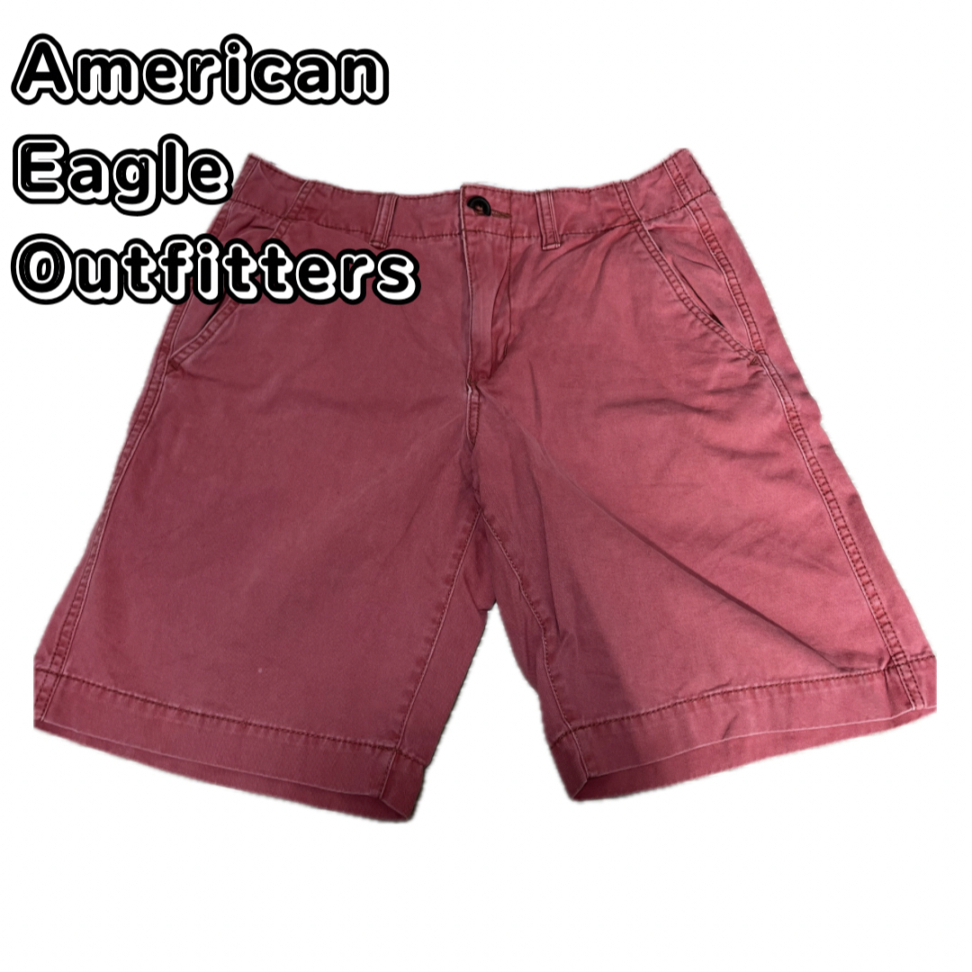 American Eagle(アメリカンイーグル)のアメリカンイーグルアウトフィッターズ　ハーフパンツ　w39 レッド メンズのパンツ(ショートパンツ)の商品写真