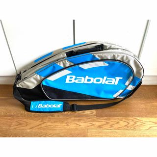 バボラ(Babolat)の【希少】バボラ『テニスラケットバッグ』ラケットケース／ブルー／シルバー／ブラック(バッグ)