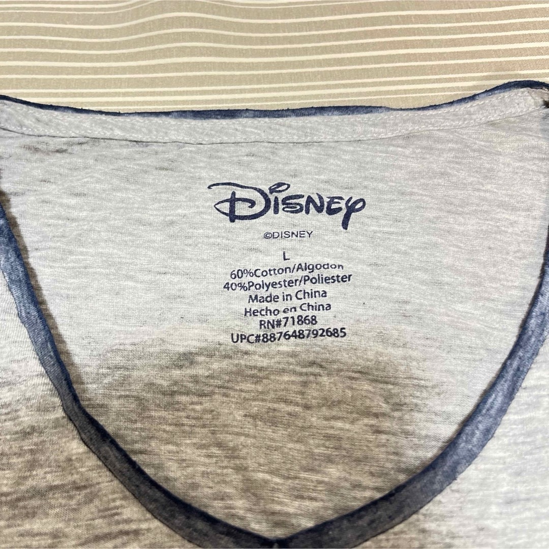 Disney(ディズニー)のディズニー　スティッチ　Tシャツ　長袖　L グレー メンズのトップス(Tシャツ/カットソー(七分/長袖))の商品写真