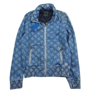 ジースター(G-STAR RAW)のG-STAR ジースター NEW FALLDEN DES BOMBER RFTO 01 DENIM AOP ボンバー デニム ジャケット インディゴブルー系 S【中古】(その他)