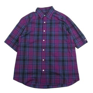 ソフネット(SOPHNET.)のSOPHNET. ソフネット SOPH-60038 S/S CHECK SHIRT ショート スリーブ チェック 半袖シャツ パープル系 L【中古】(シャツ)