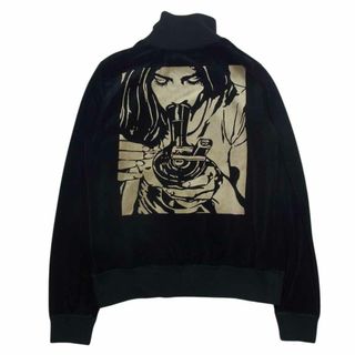 ヒステリックグラマー(HYSTERIC GLAMOUR)のHYSTERIC GLAMOUR ヒステリックグラマー 2CJ-3000 HEAVY ヘビー ベロア フルジップ トラックジャケット ブラック系 F【中古】(その他)