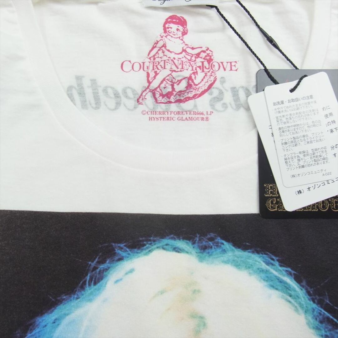 特価セールコーナー HYSTERIC GLAMOUR ヒステリックグラマー 0143CL12 COURTNEY コートニーラブ ガールプリント ロング 長袖 Tシャツ ホワイト系 F