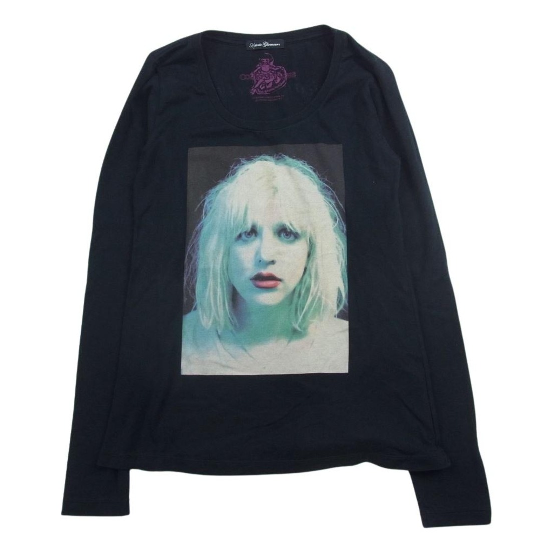 HYSTERIC GLAMOUR(ヒステリックグラマー)のHYSTERIC GLAMOUR ヒステリックグラマー 0143CL12 COURTNEY コートニーラブ ガールプリント ロング 長袖 Tシャツ ブラック系 F【中古】 レディースのトップス(カットソー(長袖/七分))の商品写真