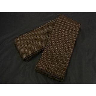 平和屋野田店■男性　角帯　霞文　璃寛茶色　正絹　逸品　B-sa2350(帯)