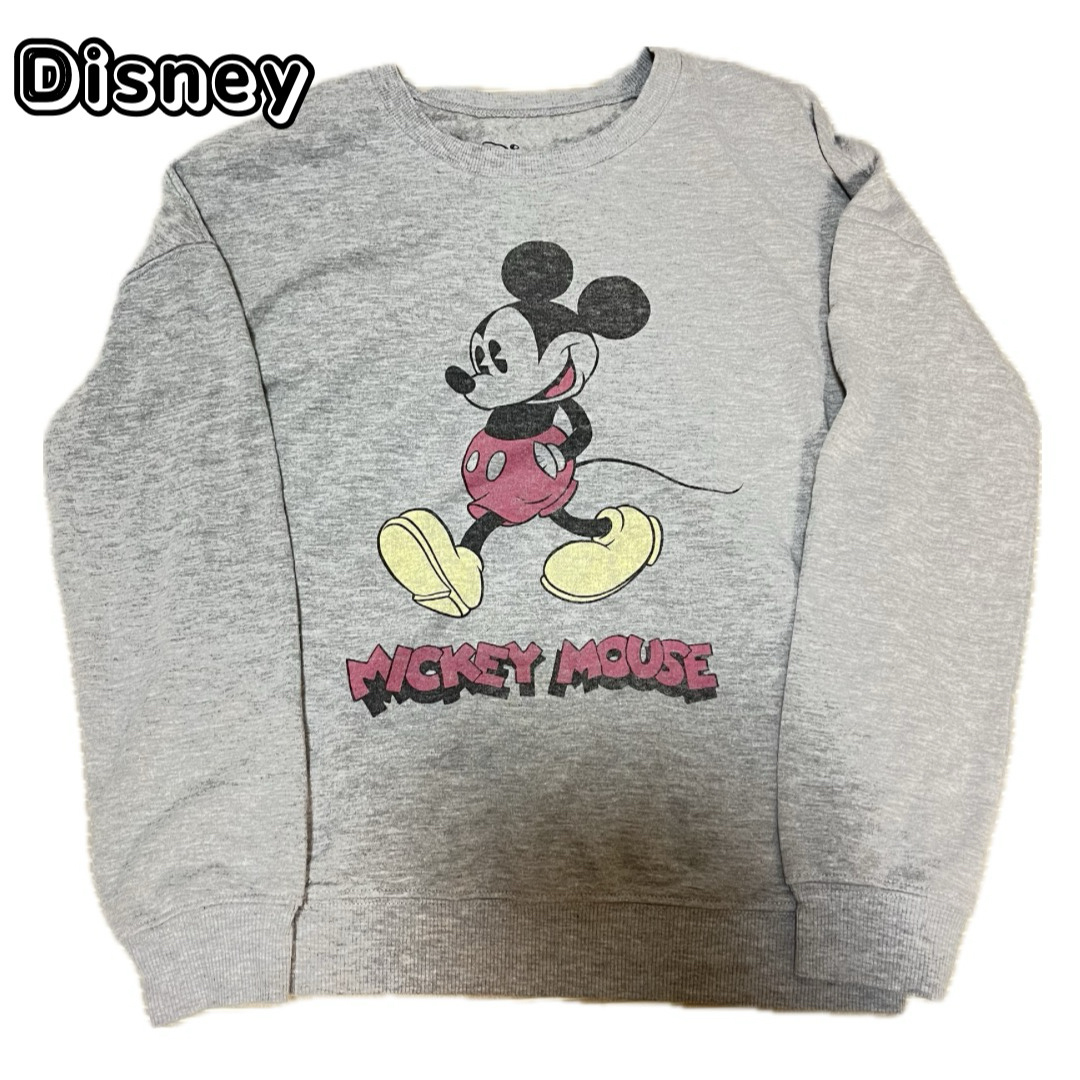 Disney(ディズニー)のディズニー　ミッキーマウス　Tシャツ　長袖　S グレー メンズのトップス(Tシャツ/カットソー(七分/長袖))の商品写真