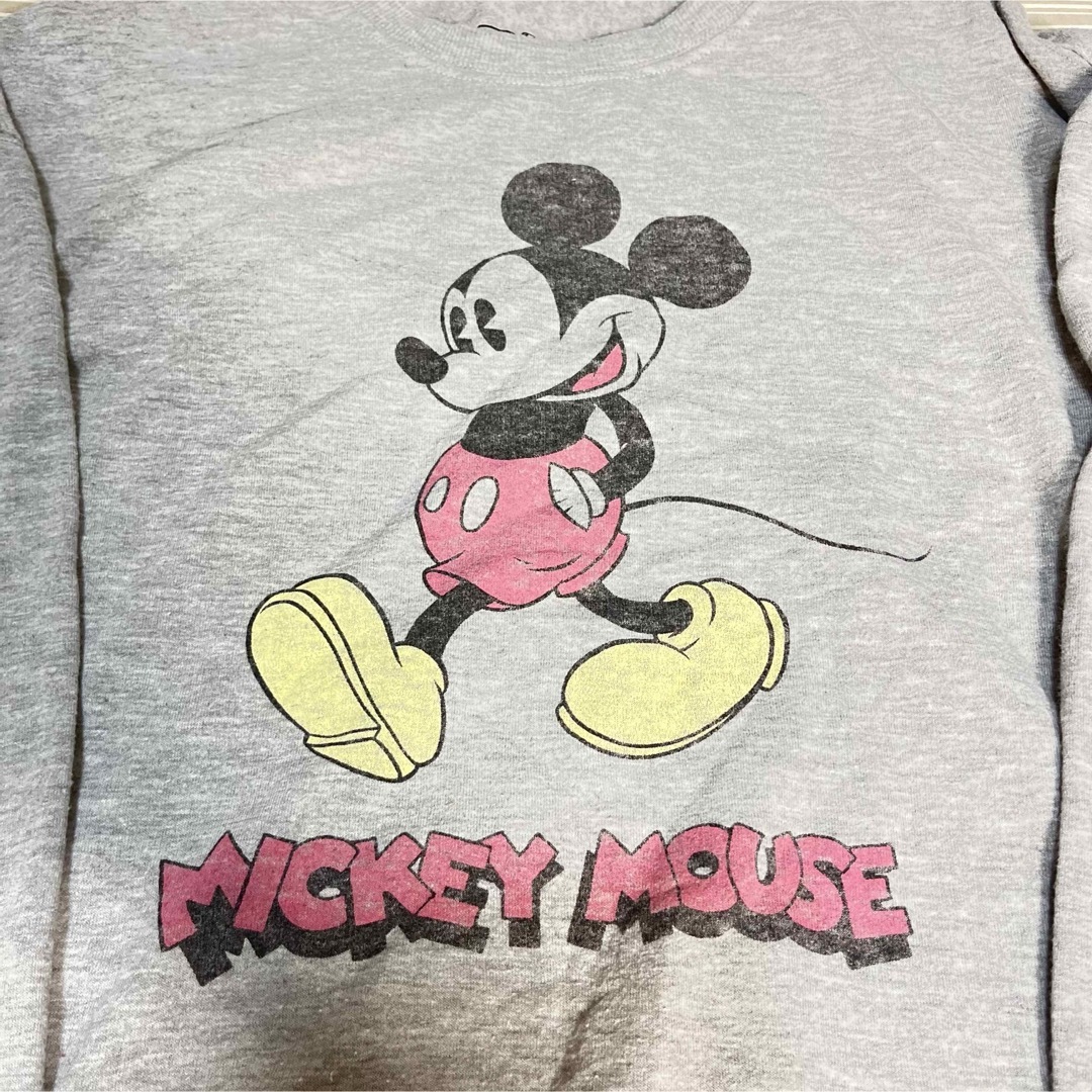 Disney(ディズニー)のディズニー　ミッキーマウス　Tシャツ　長袖　S グレー メンズのトップス(Tシャツ/カットソー(七分/長袖))の商品写真