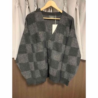 23AW UNUSED Checkered flag cardigan