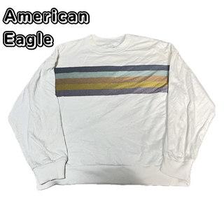アメリカンイーグル(American Eagle)のアメリカンイーグル　スウェット　ボーダー　XS(スウェット)