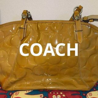 コーチ(COACH)のCOACH コーチ 2way ショルダーバッグ ハンドバッグ エナメル イエロー(ショルダーバッグ)