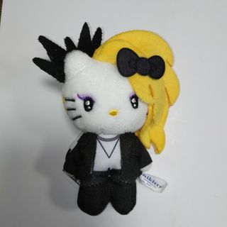 ハローキティ(ハローキティ)の【ラウンドワン限定】yoshikitty ヨシキティ マスコット ブラック(キャラクターグッズ)