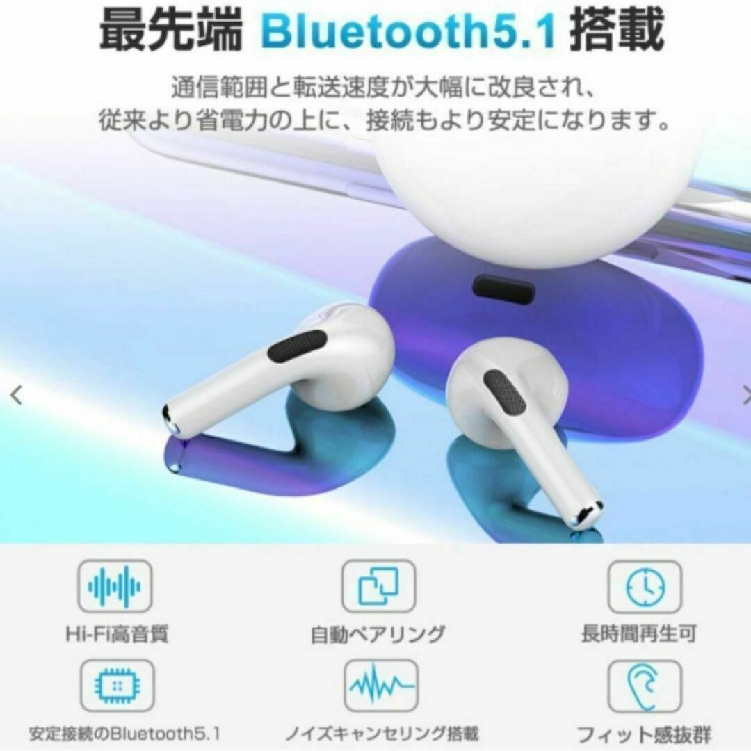 最強コスパ【最新】AirPro6 Bluetoothワイヤレスイヤホン 箱なし スマホ/家電/カメラのオーディオ機器(ヘッドフォン/イヤフォン)の商品写真