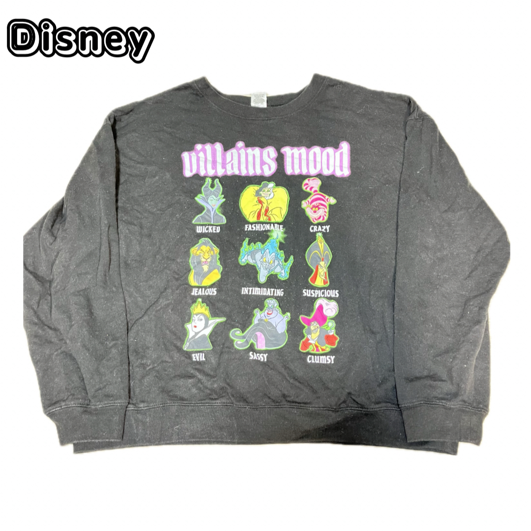 Disney(ディズニー)のディズニー　ヴィランズ　スウェット　2xl ブラック レディースのトップス(Tシャツ(長袖/七分))の商品写真