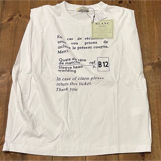 ブランバスク(blanc basque)の【新品】ブランバスク✳︎Tシャツ✳︎ノースリーブ✳︎ロゴ✳︎夏服(Tシャツ(半袖/袖なし))