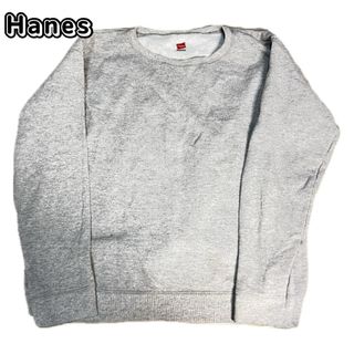 ヘインズ(Hanes)のヘインズ　スウェット　長袖　M グレー(スウェット)